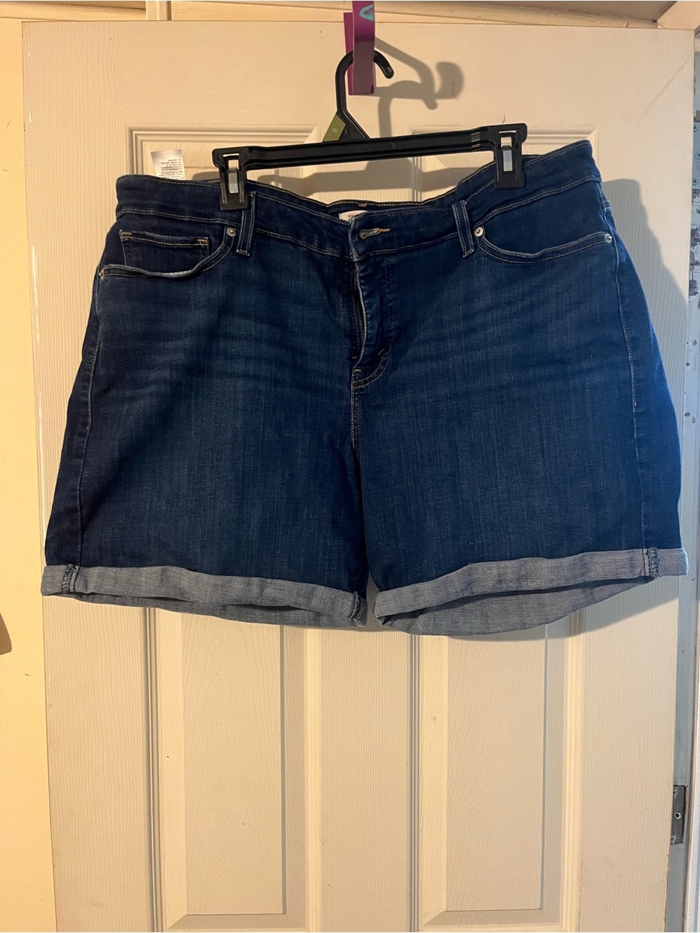 Levi’s Dark Blue Denim Roll-Cuff Women's Shorts
